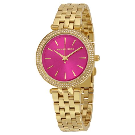 michael kors uhr mk3444|Michael Kors Mini Darci Fuchsia Dial Gold.